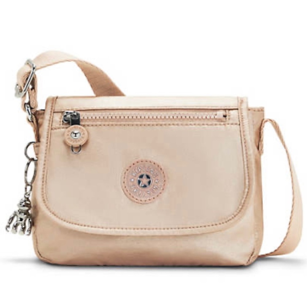 NWT Kipling Sabian Mini Crossbody Bag Metallic Rose Gold 7.75''x 5.75'' x 3.25''